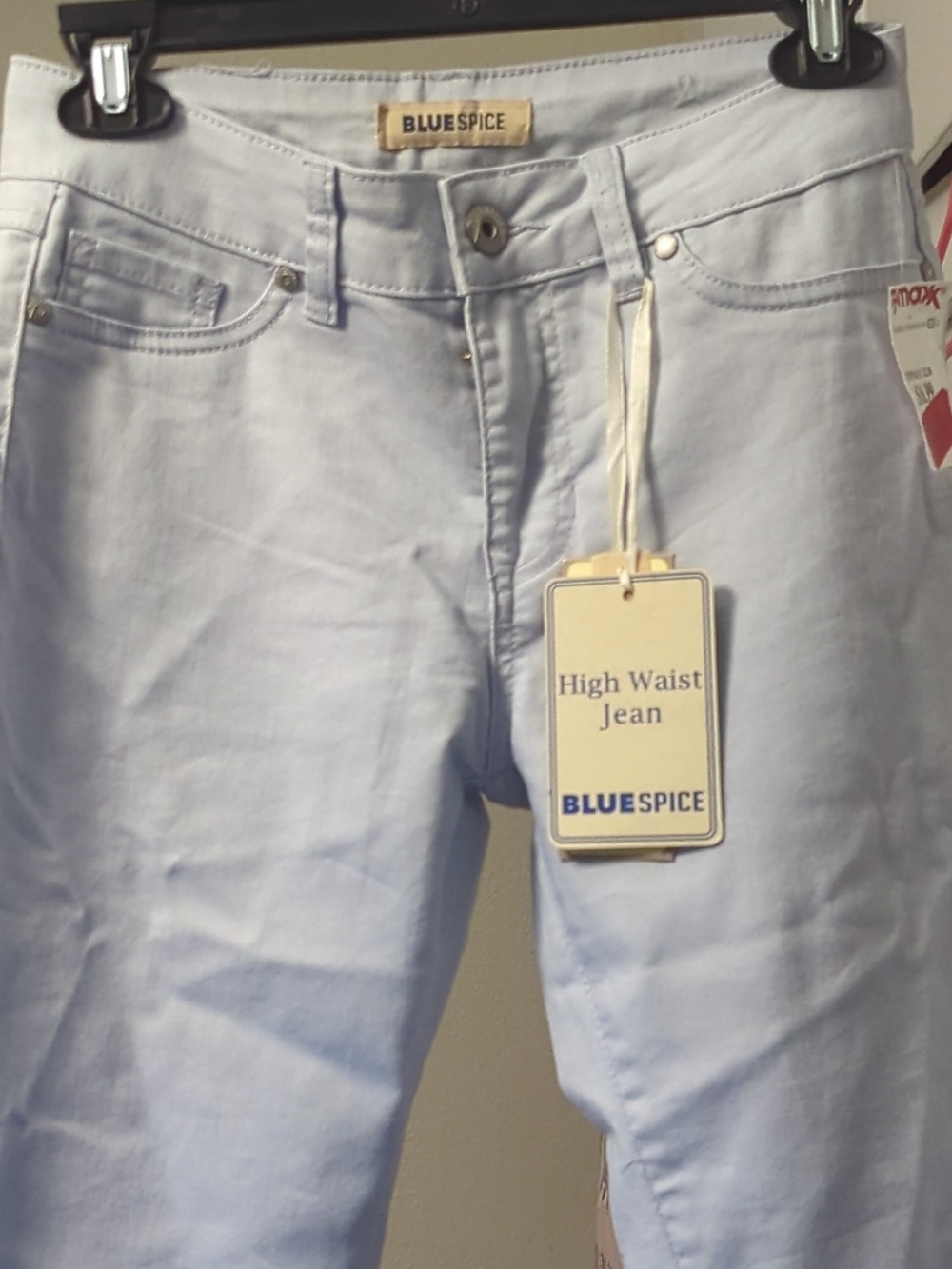 Blue Spice High-Rise Jeans in Pale Blue
